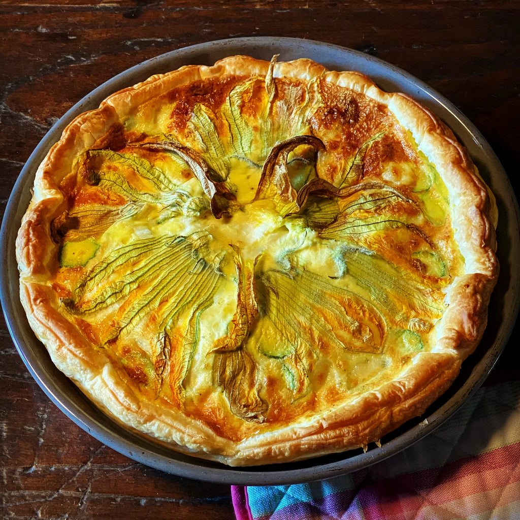 Tortino di Fiori di Zucca - Zucchini Blossoms Quiche